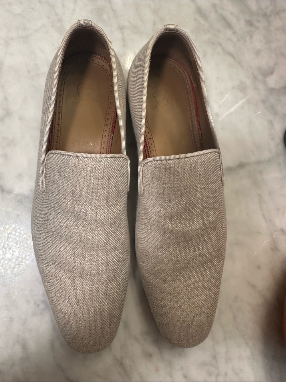 Christian Louboutin Men's loafer in Light Beige